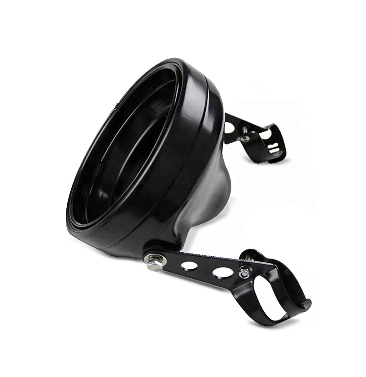 KIT FARO LED 7” MOTO UNIVERSALE CON SUPPORTO FORCELLA 35-43mm NERO H4 CANBUS
