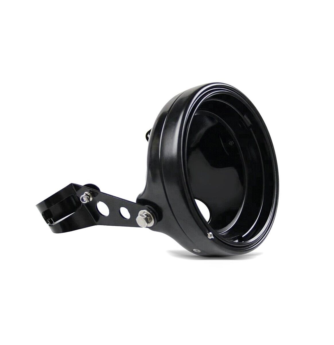 KIT FARO LED 7” MOTO UNIVERSALE CON SUPPORTO FORCELLA 35-43mm NERO H4 CANBUS