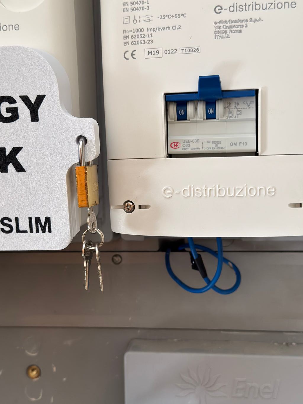 ENERGY LOCK SLIM - PROTEZIONE CONTATORE ENEL MONOFASE