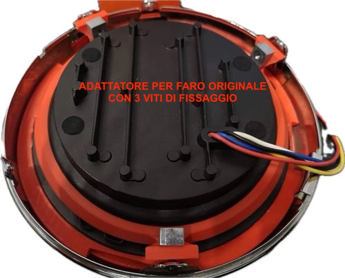 ANELLO ADATTATORE FARO A LED 7” PER CALOTTA ORIGINALE DUCATI MONSTER VERSIONE 3 VITI