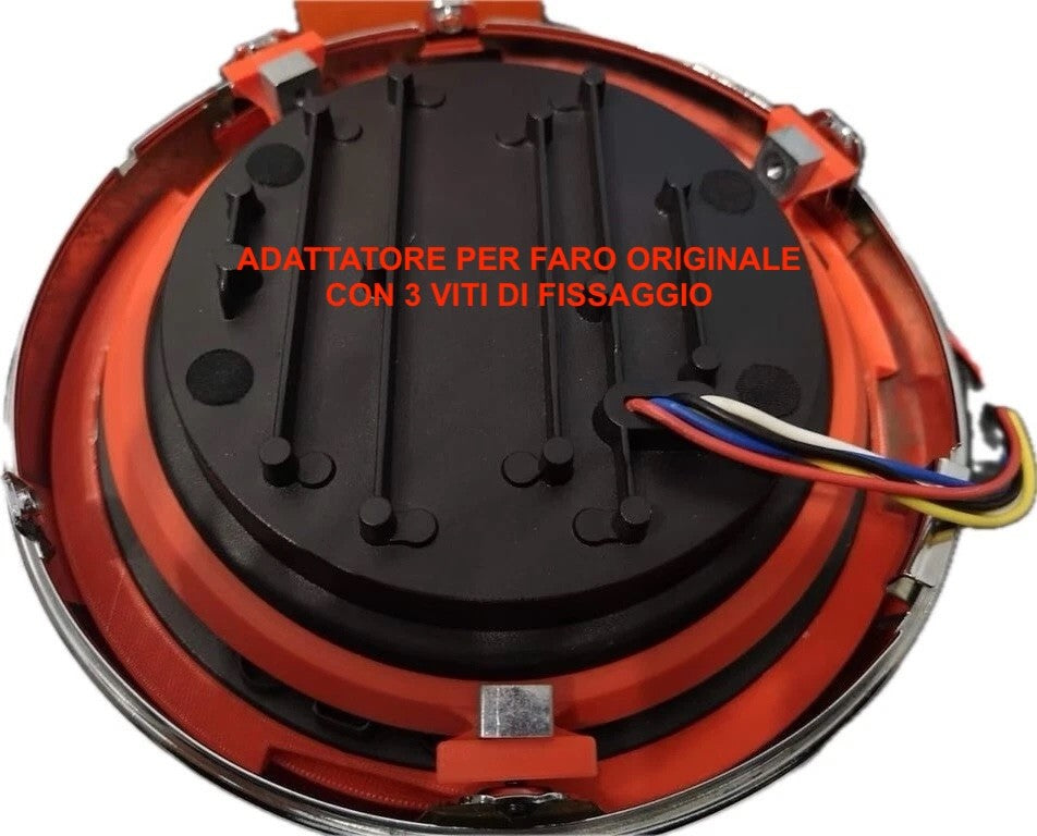 FARO A LED 7" OMOLOGATO DUCATI MONSTER + ADATTATORE PER MONTAGGIO CALOTTA ORIGINALE