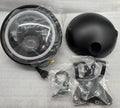 KIT FARO LED 7” MOTO UNIVERSALE CON SUPPORTO FORCELLA 35-43mm NERO H4 CANBUS
